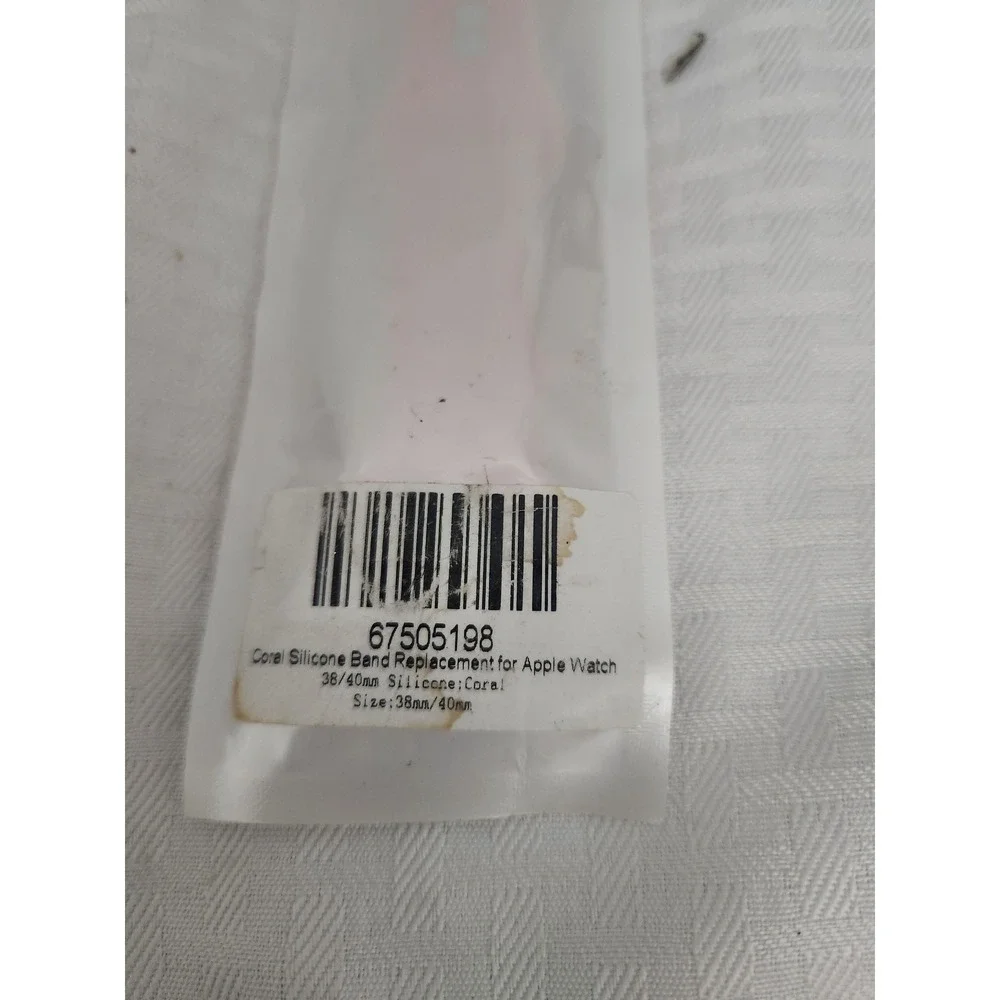 Coral Silicone Replacement Band for‎ Apple Watch 38mm 40mm Sport Strap